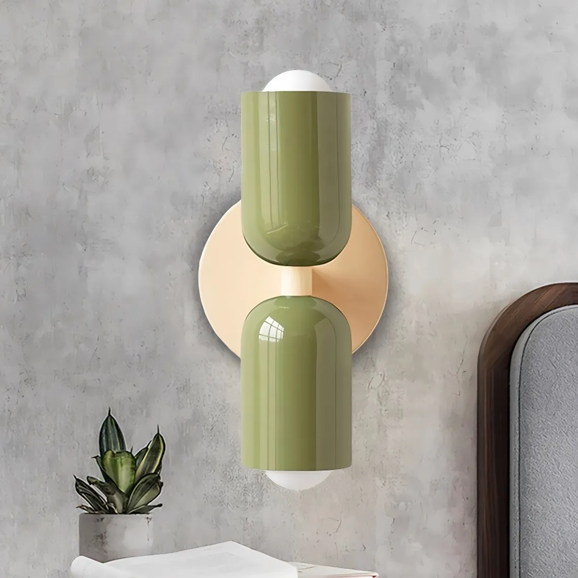 Metal Up Down Wall Sconce - Contemporary Colorful Wall Light for Hallway and Office
