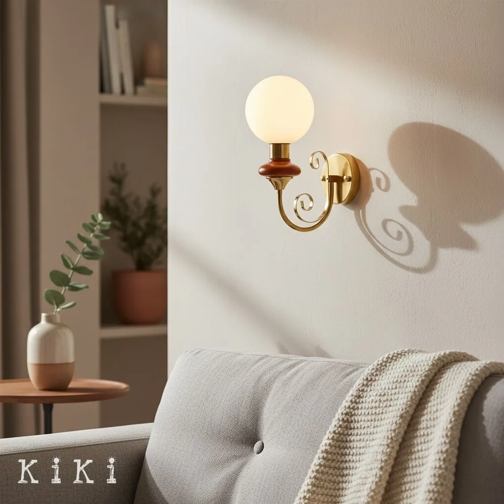 Noirvex Glass Ball Wall Light - Refined Design Sconce for Bedrooms and Lounge Areas KL2138