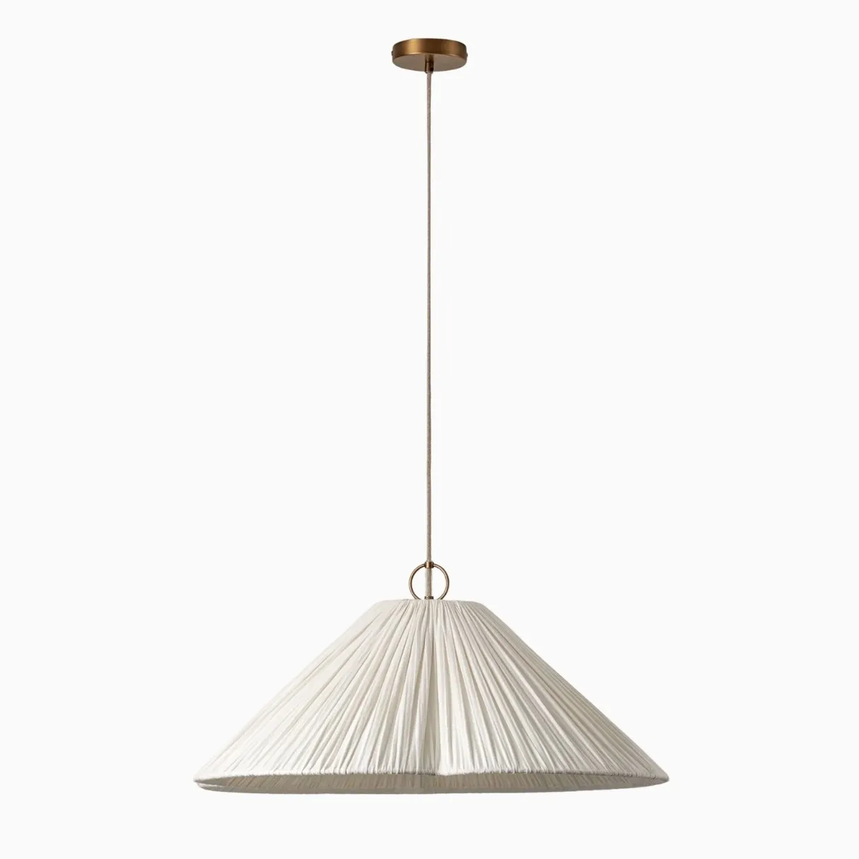 Blossine Oversized Linen Scalloped Pendant Light –Modern Textile Pendant Light for Home Interiors KL1537