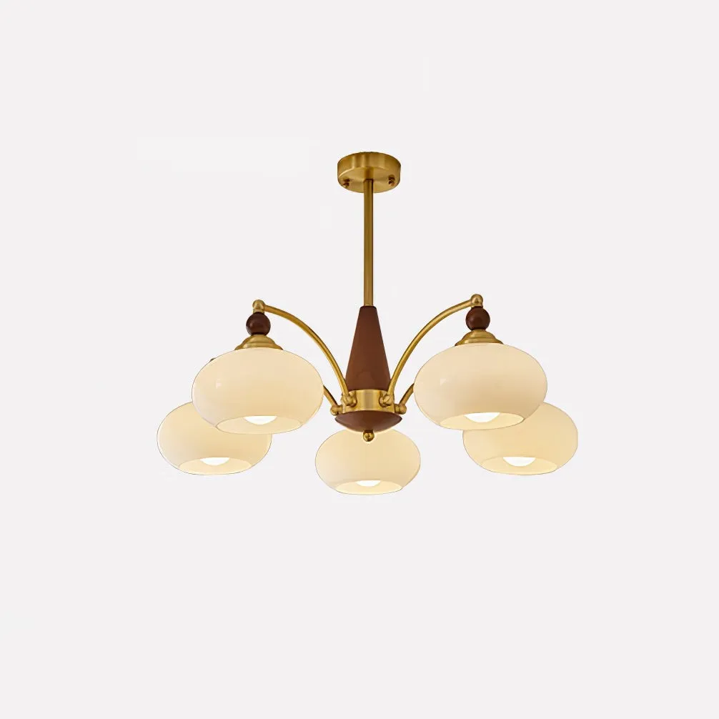 Vintage Multihead Persimmon Chandelier KL609