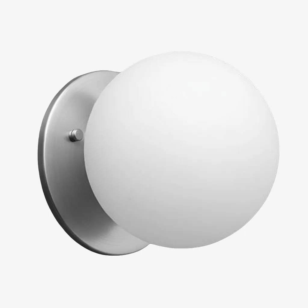 Glorica Glass Brass Wall Sconce - Frosted Globe Classic Light For Warm Ambiance KL1509