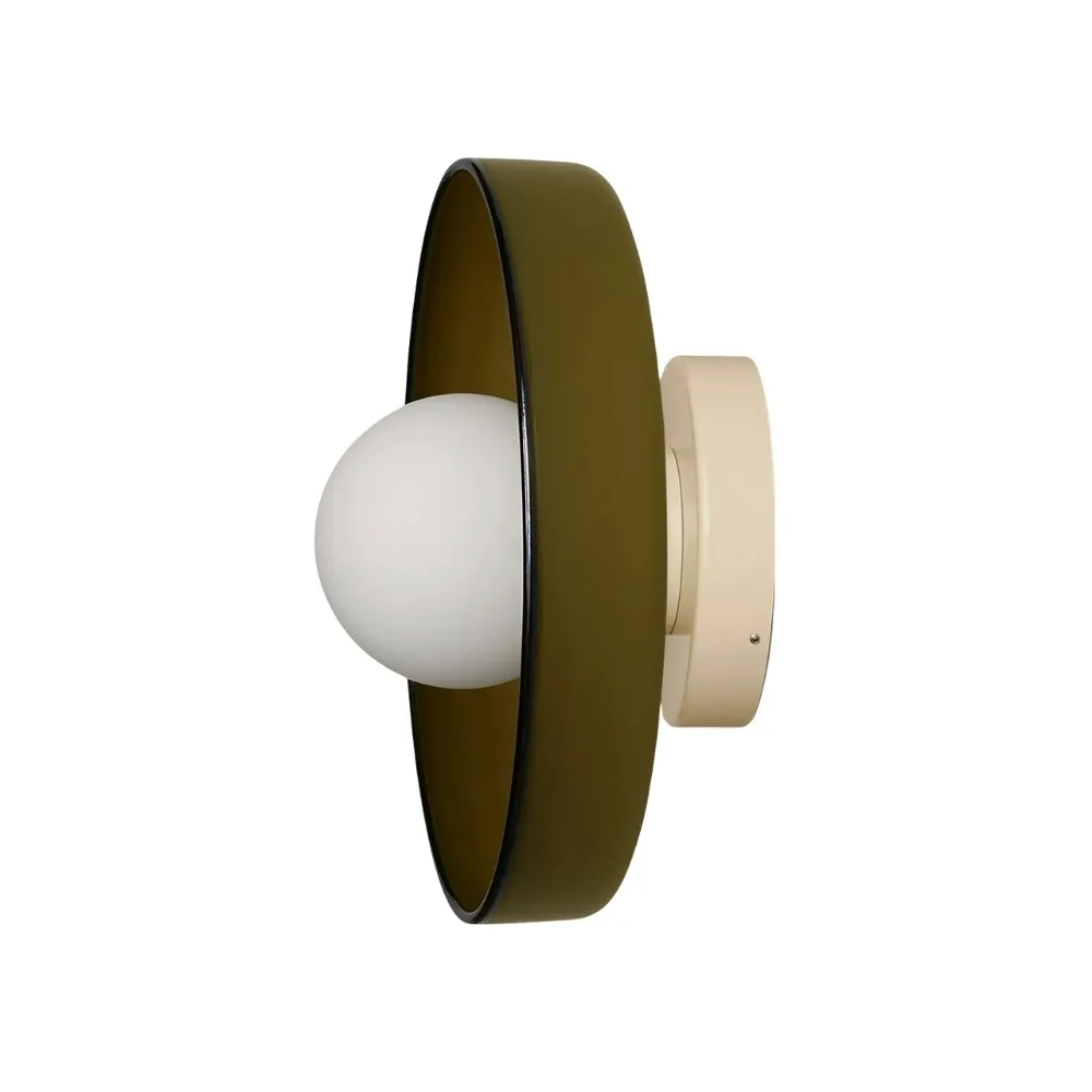 Kalo Round Glass Metal Base Wall Light Ceiling Light- Disc Orb Wall Sconce for Modern Interior KL922