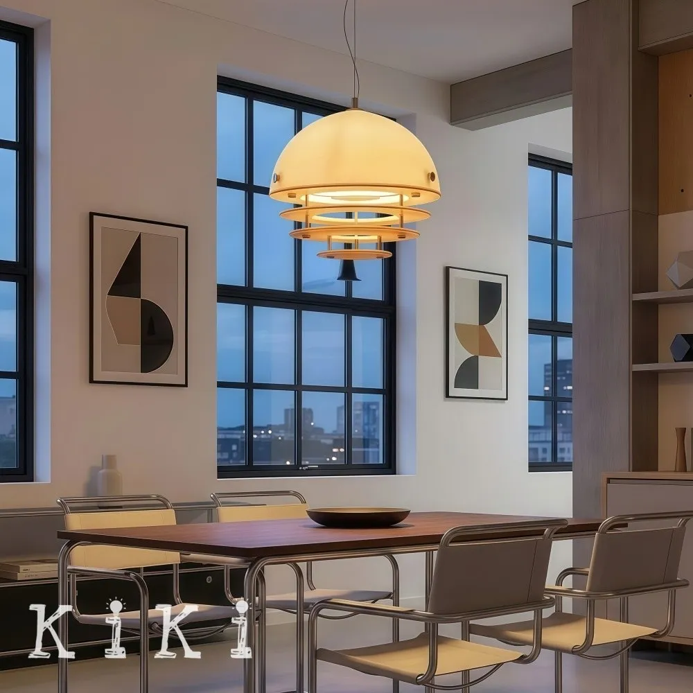 Sunset Pendant Light - Medieval Bauhaus Orange Orb Pendant Light KL880