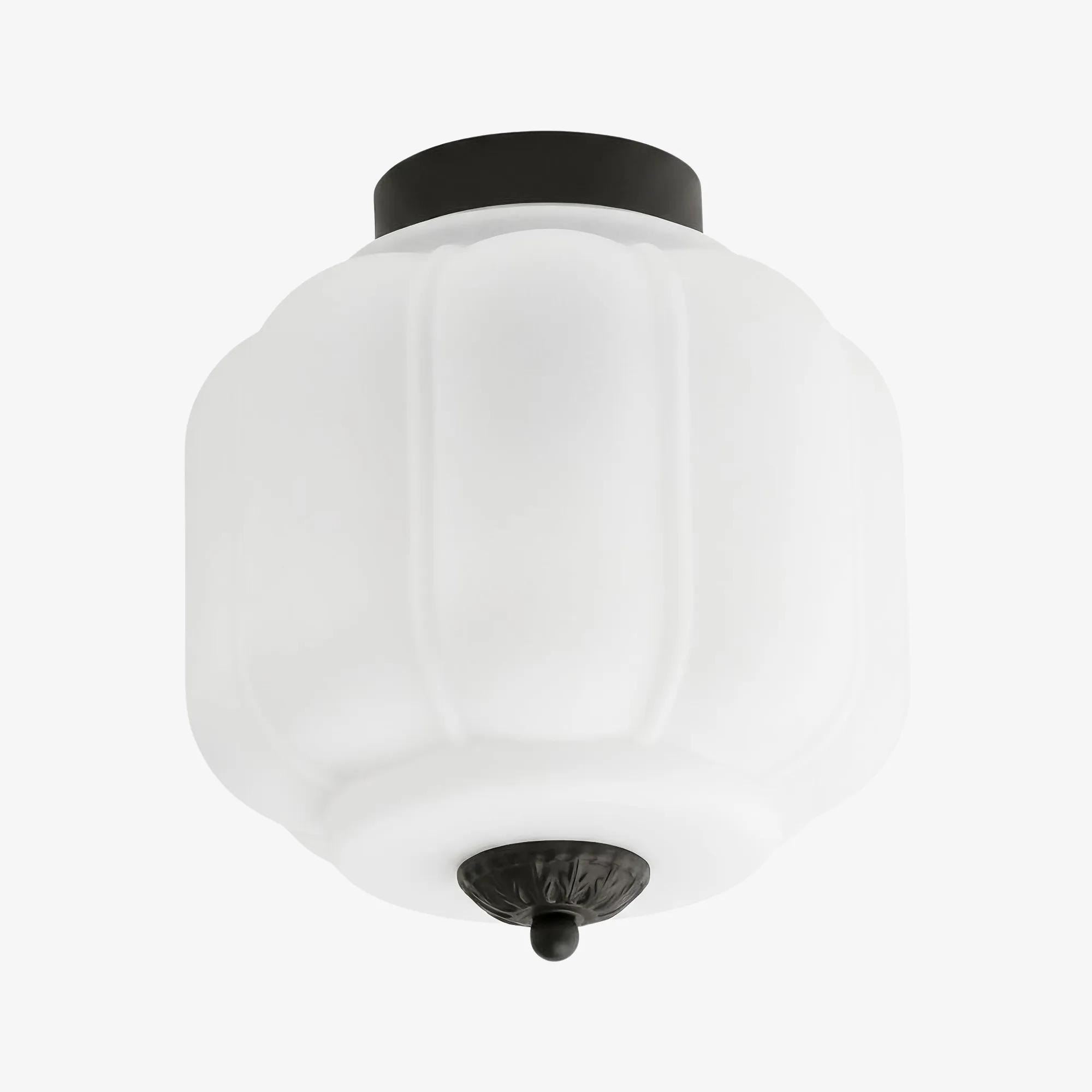 Eloise Pumpkin Inspired Retro Design Glass Ceiling Light - Accent Lighting for Living Room KL1393