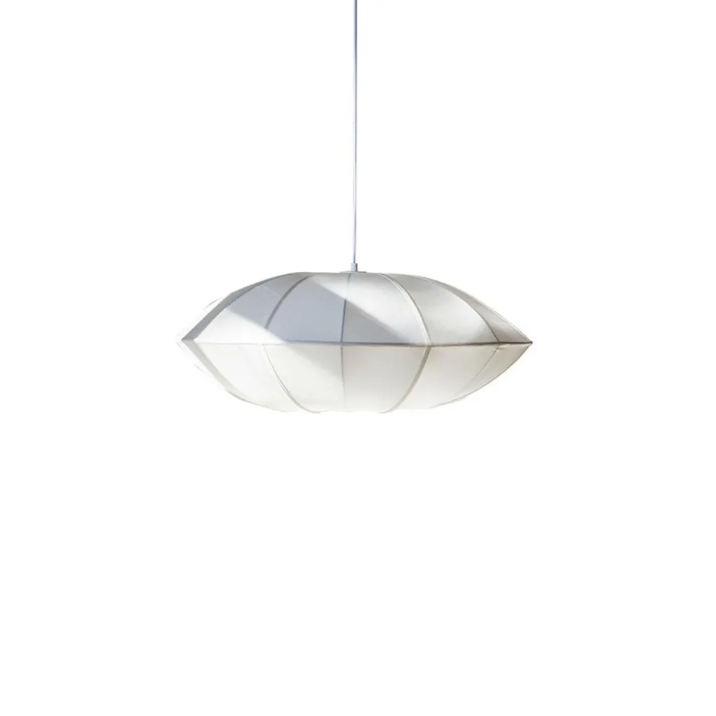 Nordic Bubble Pendant Light – Textured Fabric Shade Hanging Lamp KL114