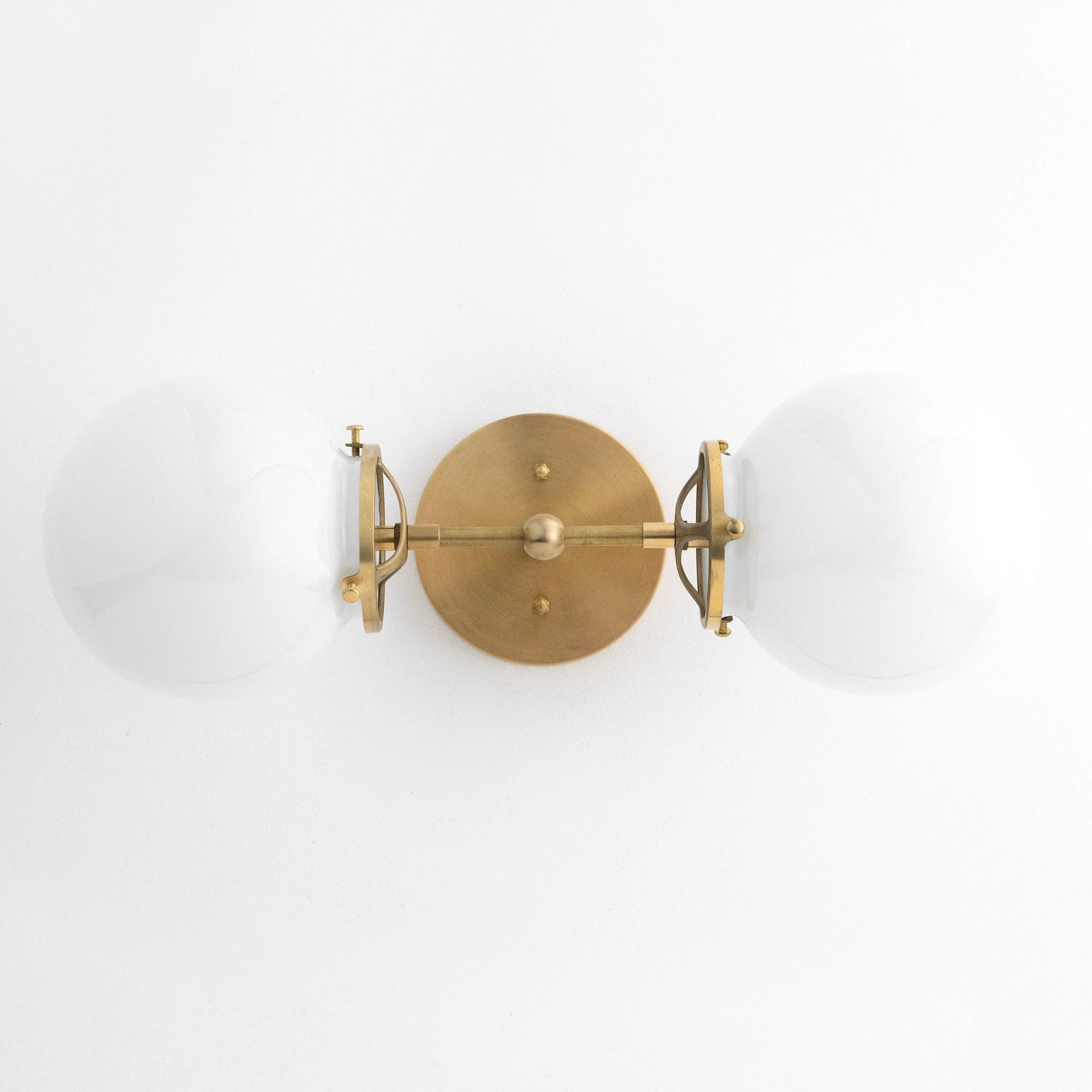 Lumio Globe Art Deco Vanity Light -  Opal Globe Bathroom Sconce KL1416