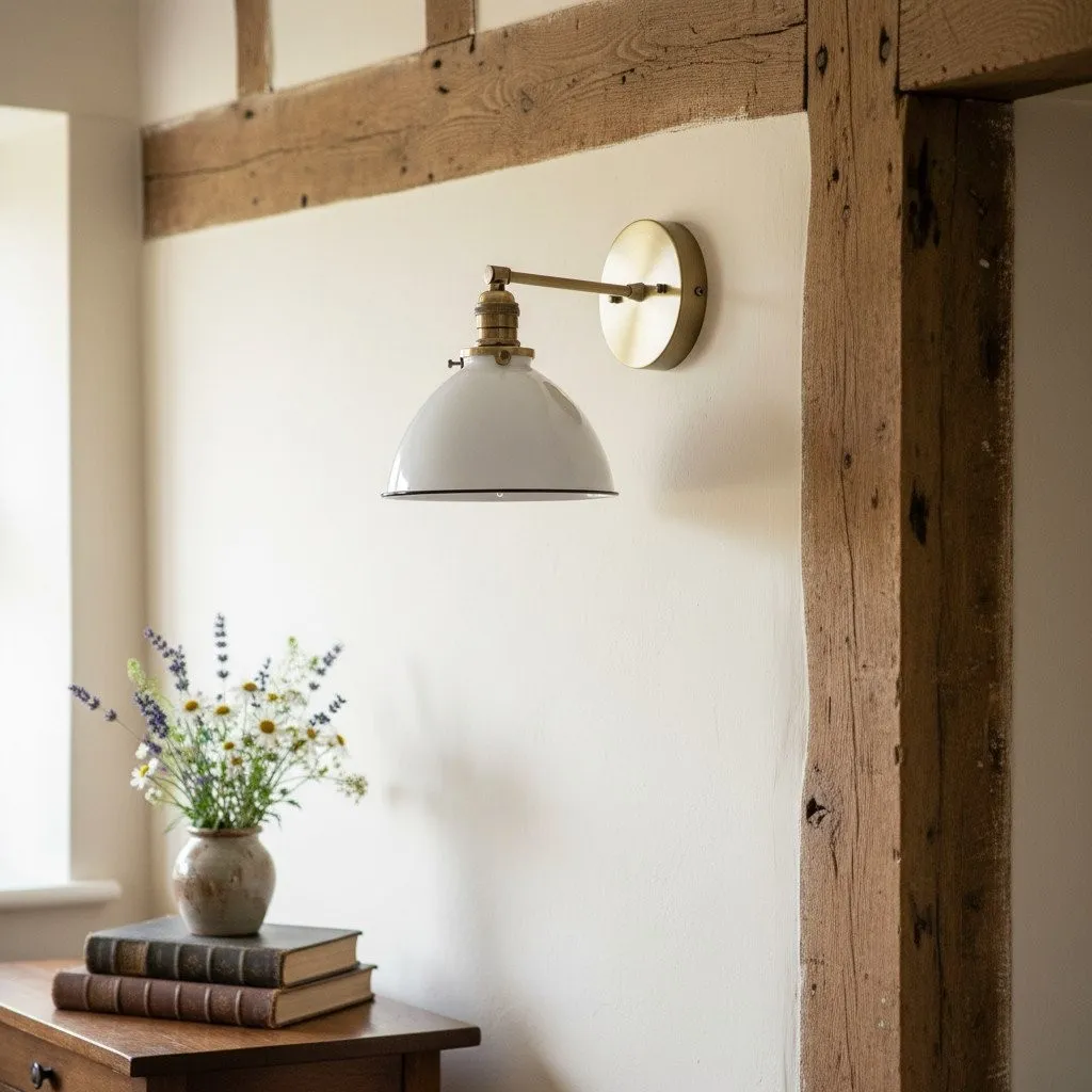 Conique Metal Wall Sconce - White Metal Shade - Industrial Modern Lighting KL1419