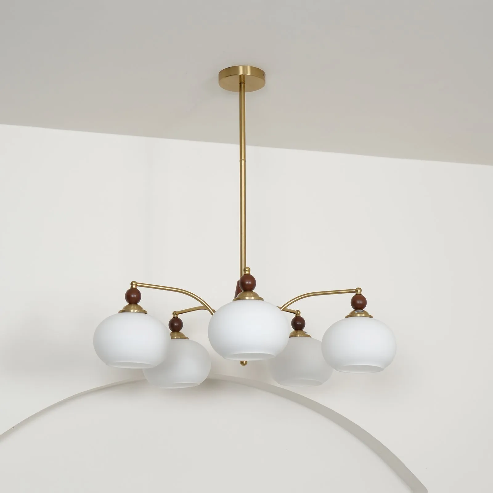 Vintage Multihead Persimmon Chandelier KL609