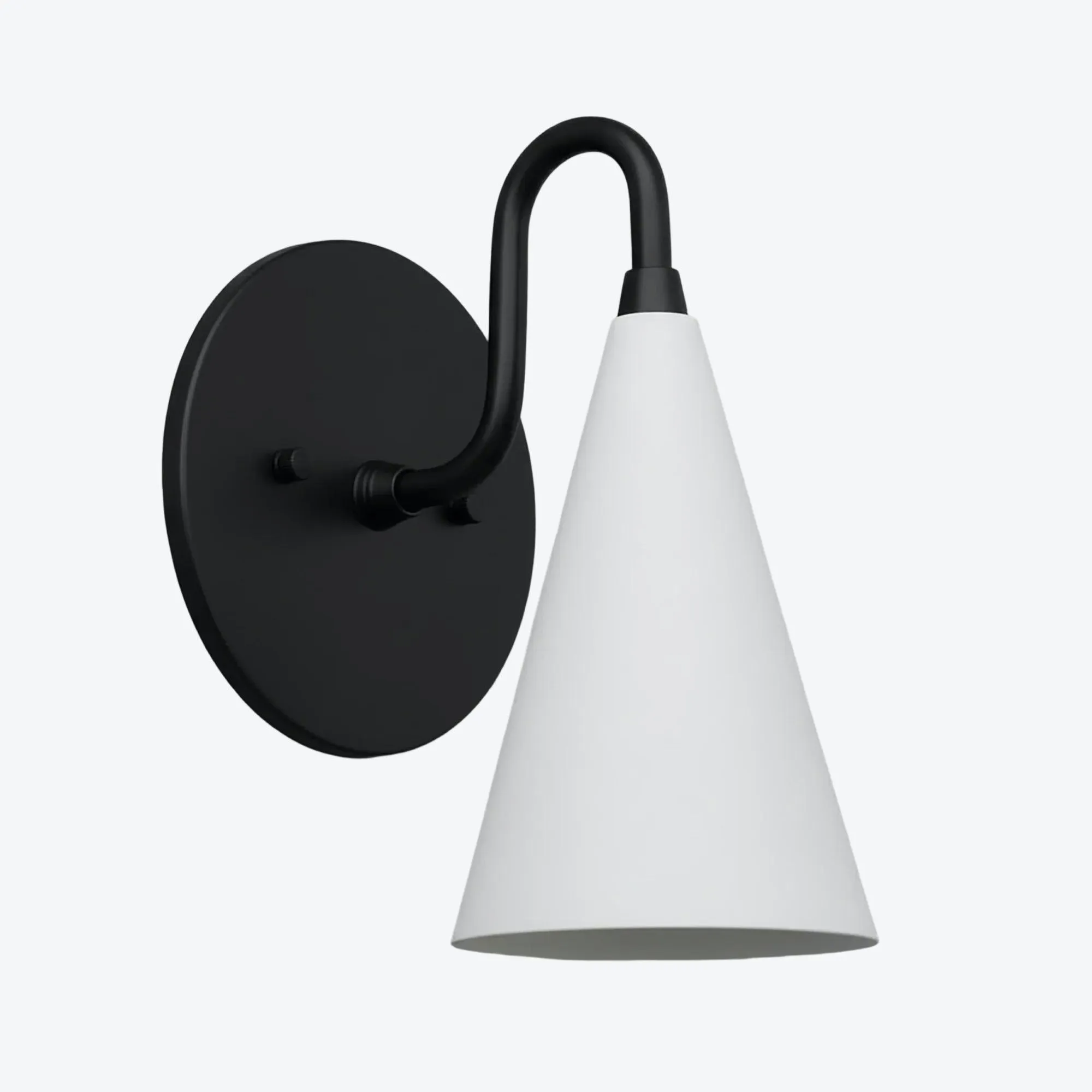 Curva Metal Cone Shade Sconce - Vintage Brass Wall Light for Entryway or Stairwell KL1720