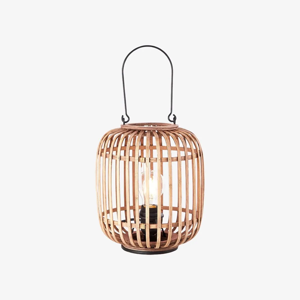 Yumeko Ambient Table Lamp - Open Bamboo Cage Design Stylish and Eco Friendly for Living & Bedroom KL1942