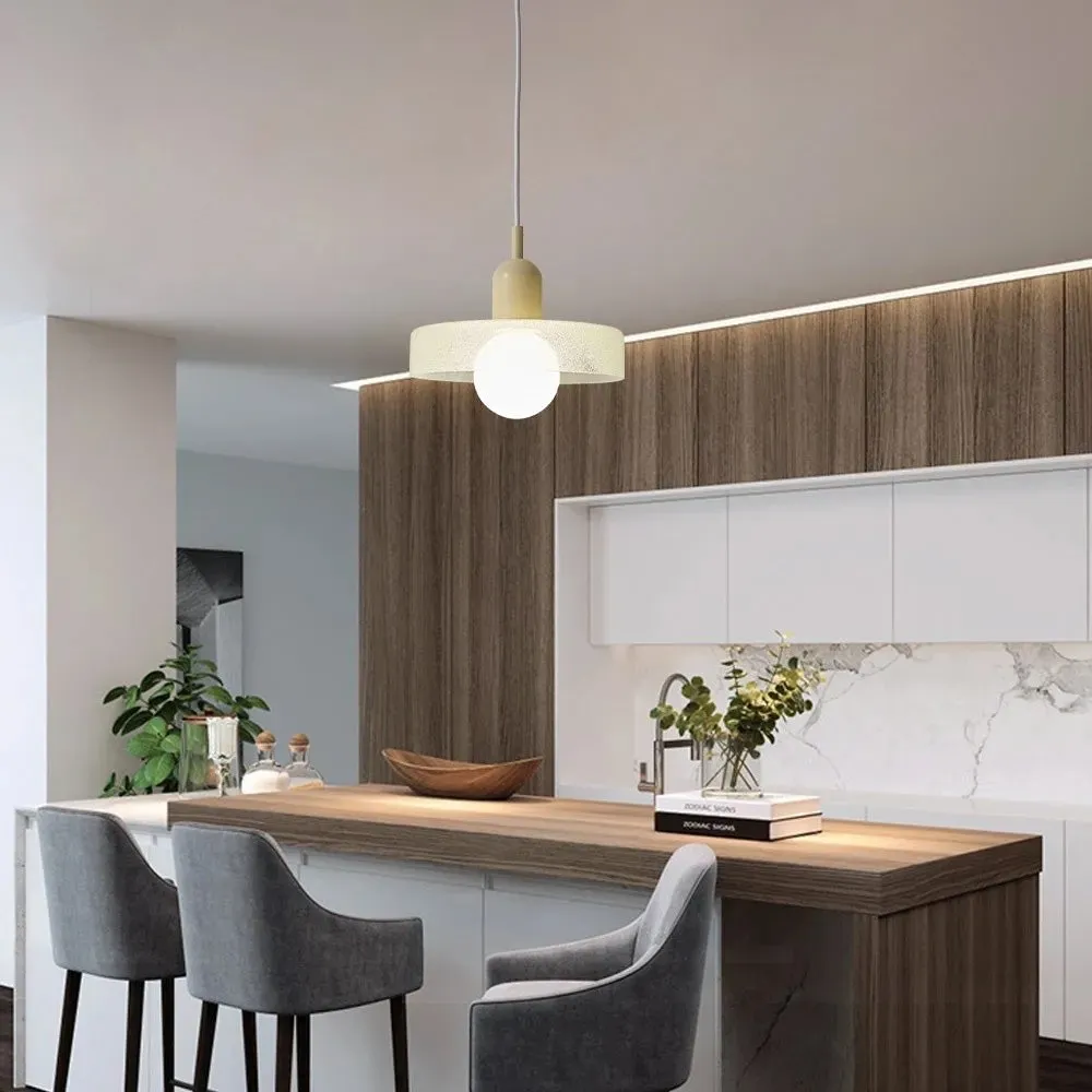 Modern Crystal Glass Disc Orb Pendant Light For Kitchen Island KL920