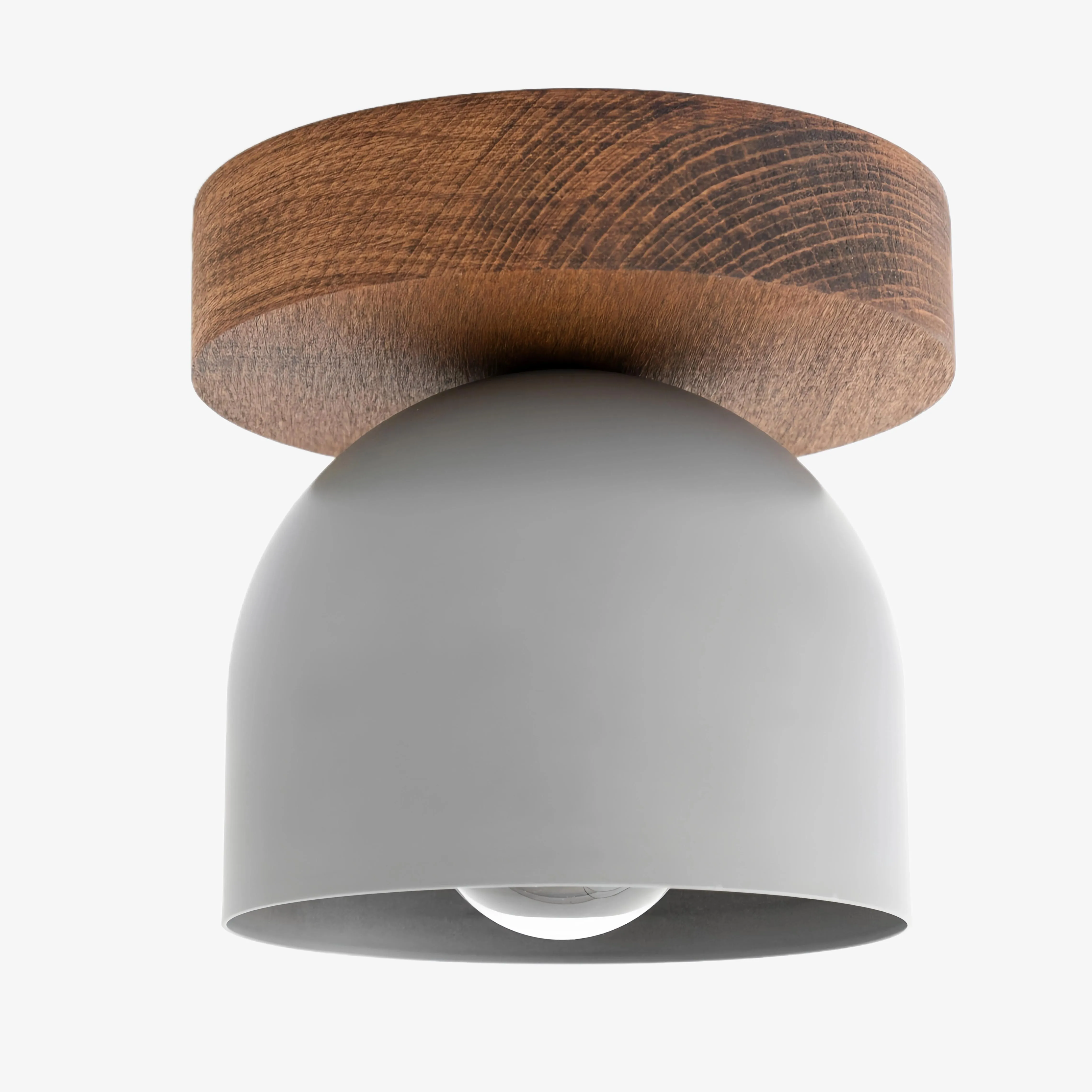 Metio Dome Modern Rustic Ceiling Light - Wooden and Metal Fusion KL1501