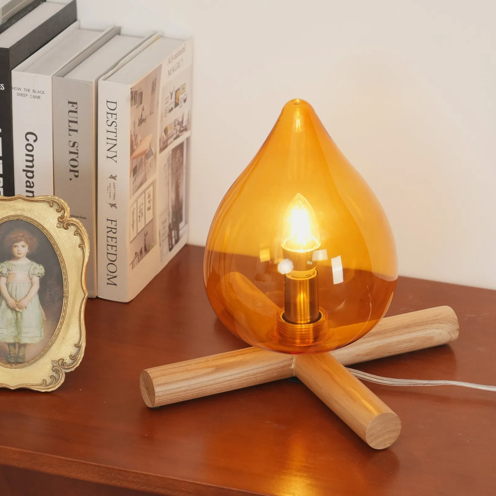 Funny Fire Shape Small Flame Table Lamp KL370