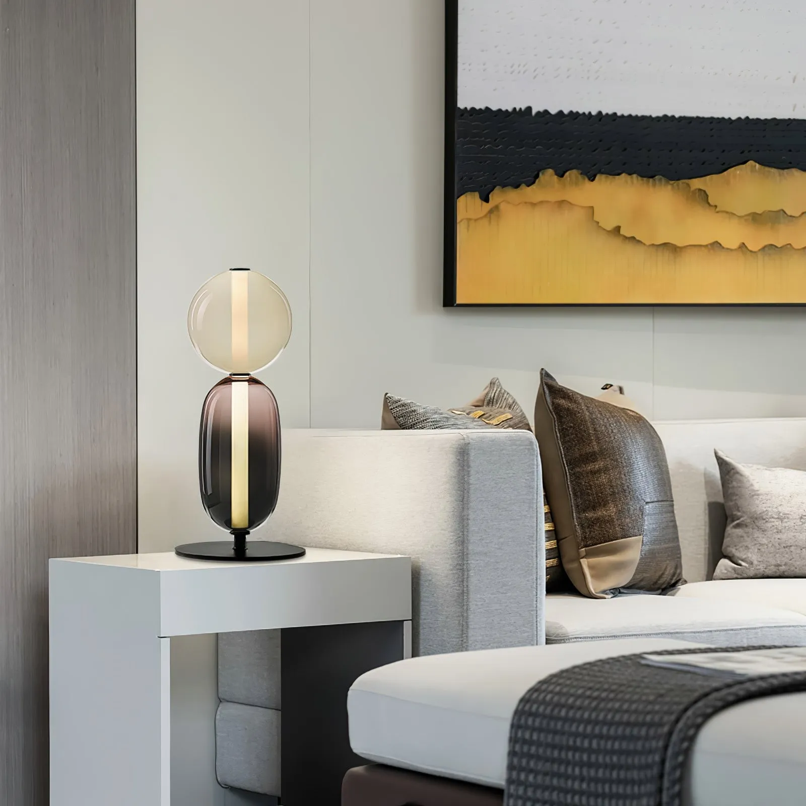 Nordic Minimalist Creative Luxury Gourd Glass Table Lamp KL278