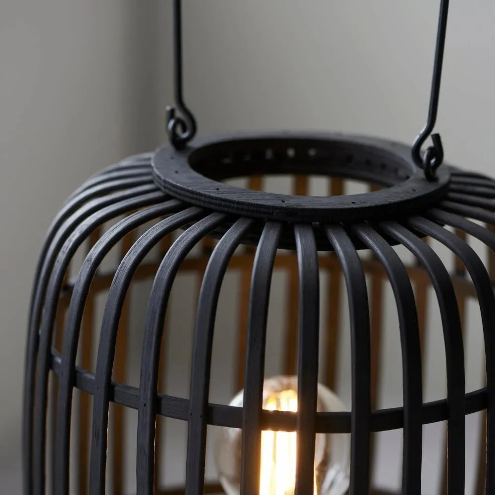 Yumeko Ambient Table Lamp - Open Bamboo Cage Design Stylish and Eco Friendly for Living & Bedroom KL1942