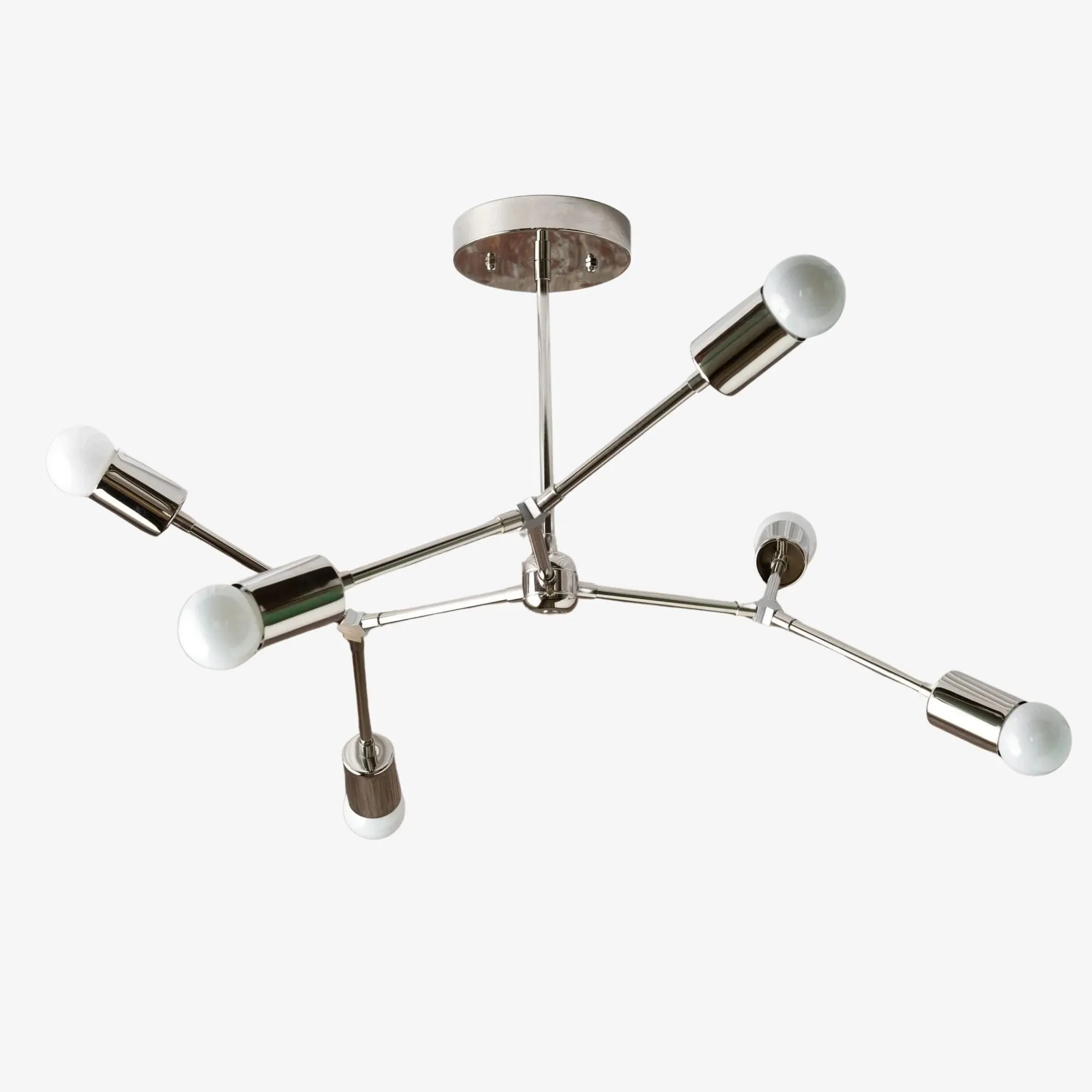 Mobilux Line Industrial Geometric Chandelier - Chrome Nickel Ceiling Light KL1415