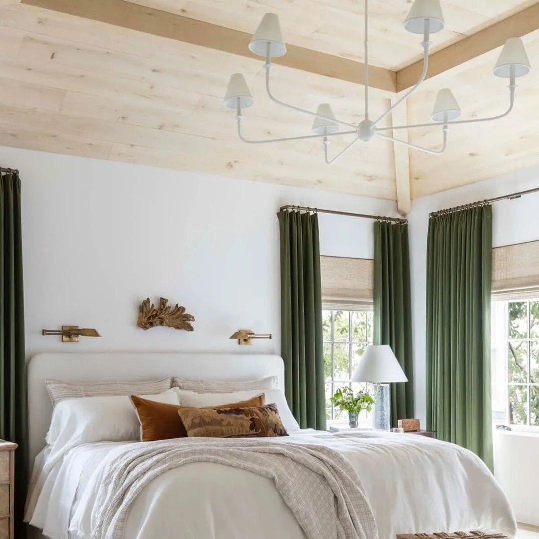 Modern Industrial Metal Chandelier – Luxury Linen Shade Design for Dining or Living Room KL1218