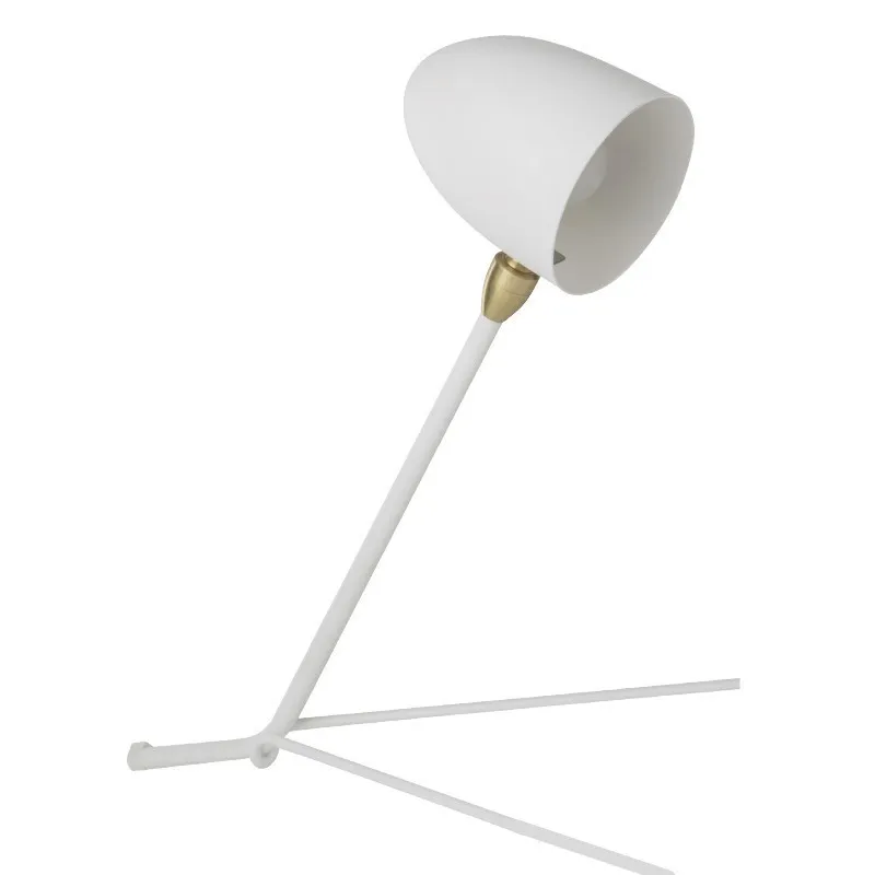 Geometric Metal Frame Tripod Table Lamp - Minimalist Modern Accent Light for Bedroom or Office