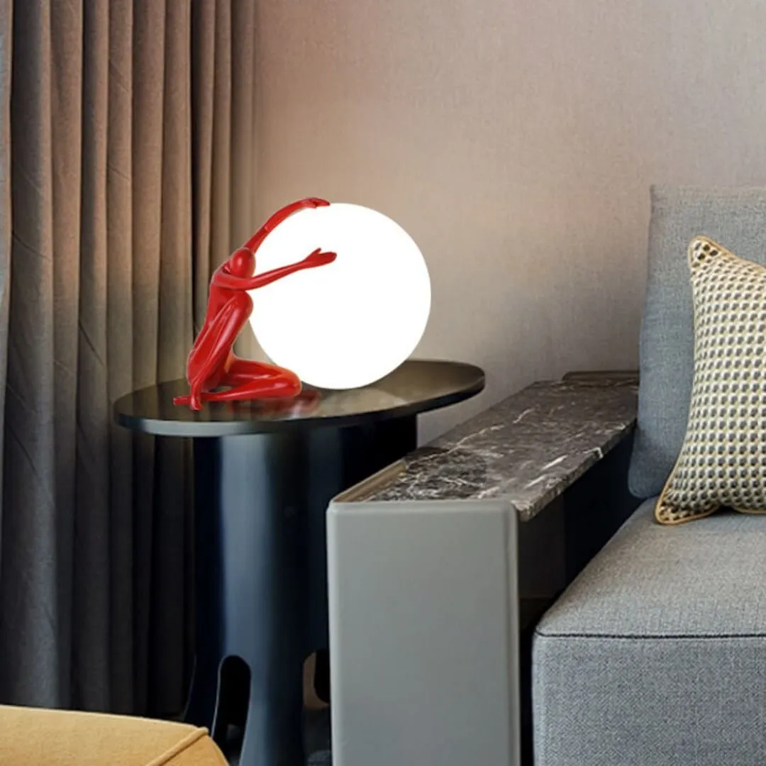Humanoid Ball Holding Table Lamp KL204