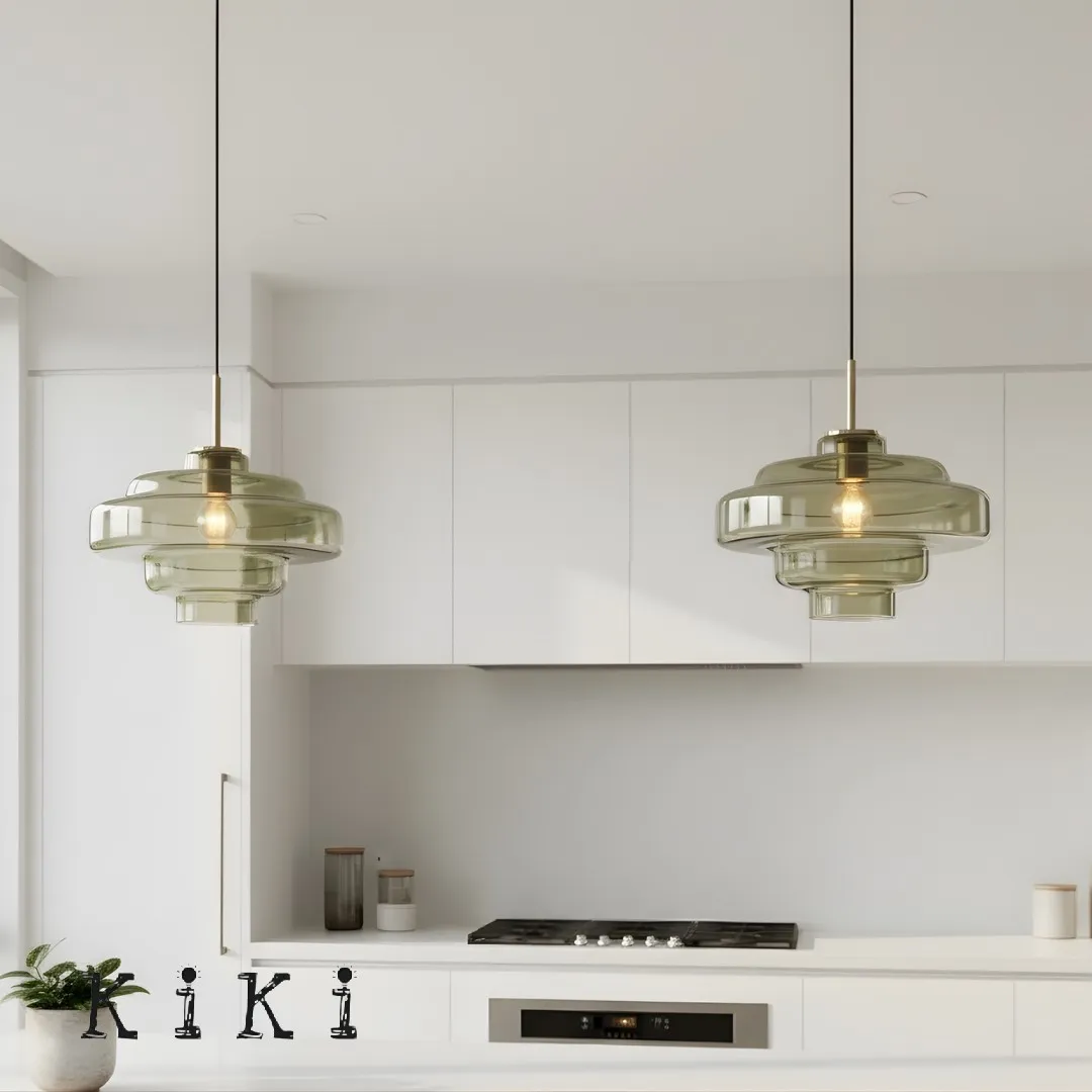 Modern Bauhaus Elegant Glass Effect Pendant Light KL1100