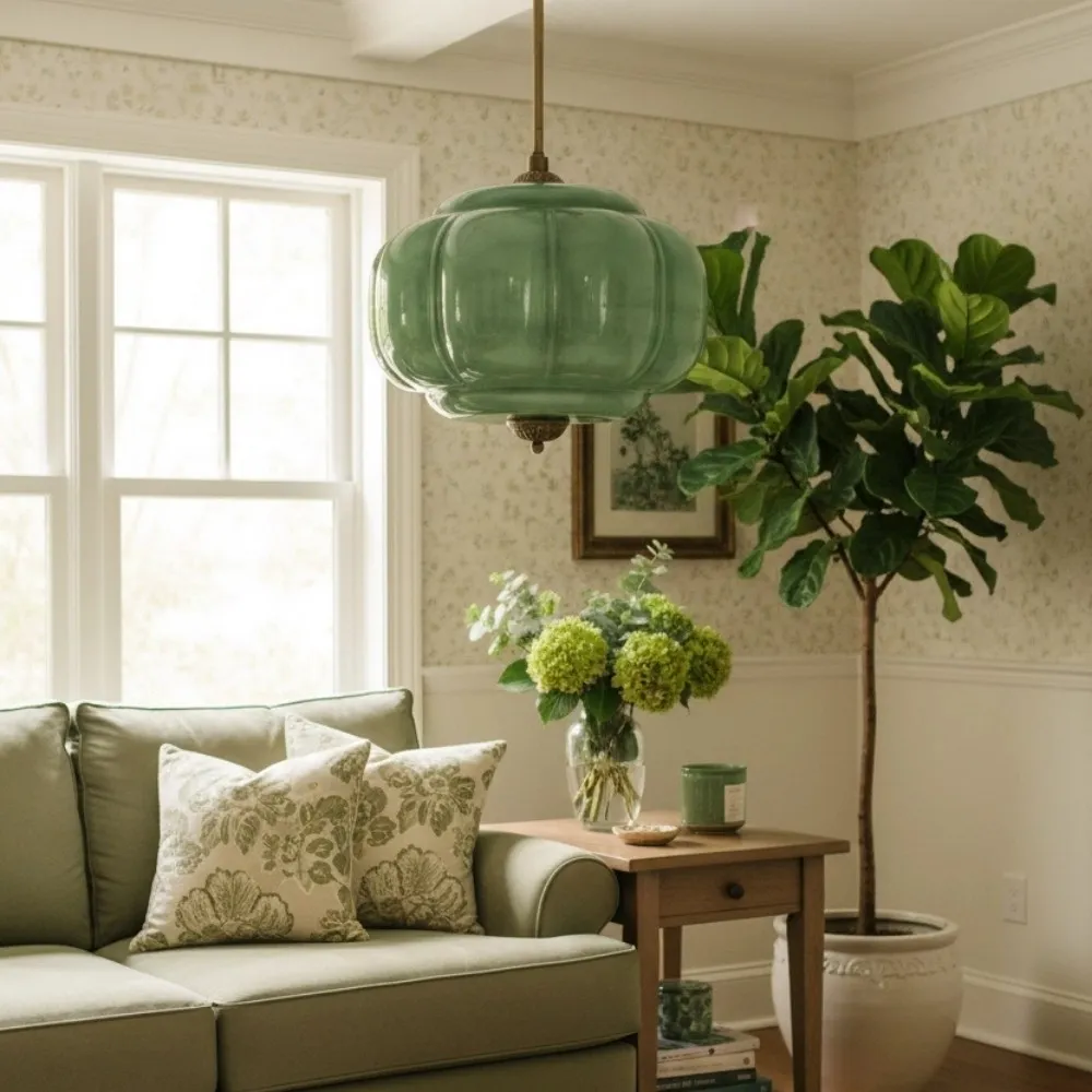 Retro Glass Eloise Pendant Light For Kitchen Island KL801