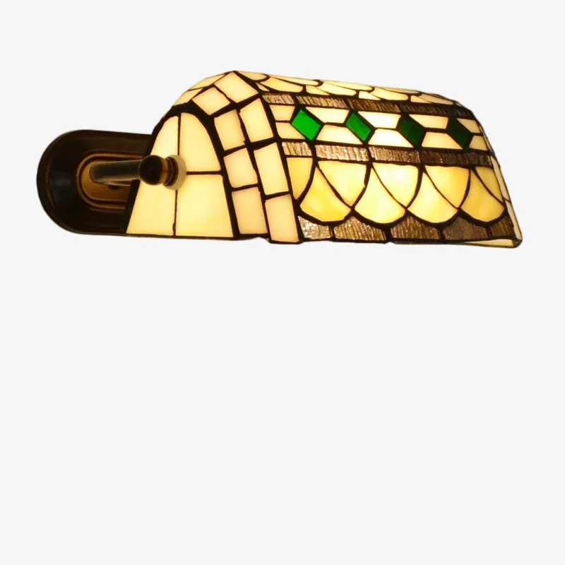 TF Tivanny Floral Stained Glass Wall Light - Tiffany Inspired Wall Sconce for Bedroom A24