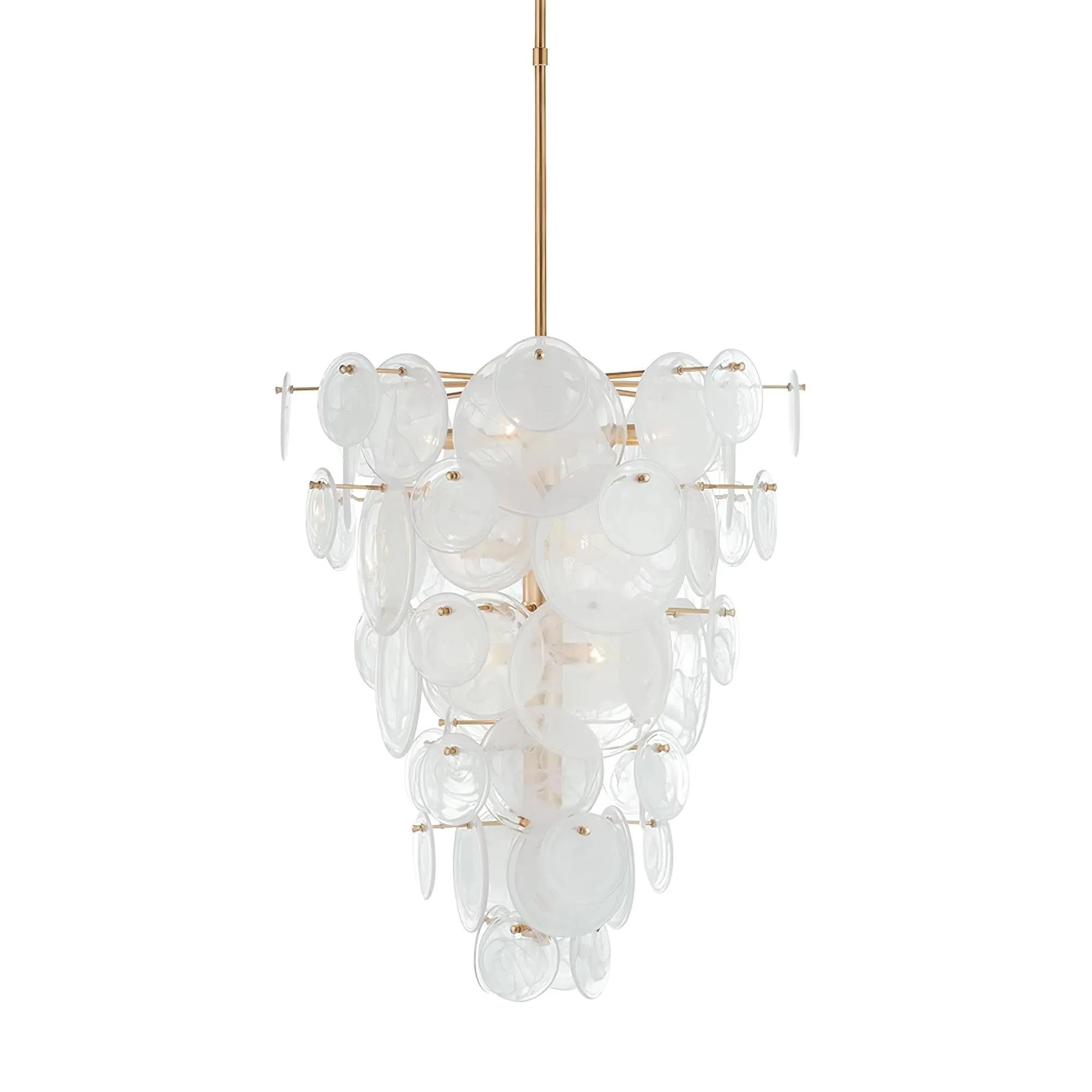 Brass Discs Cascading Chandelier KL260