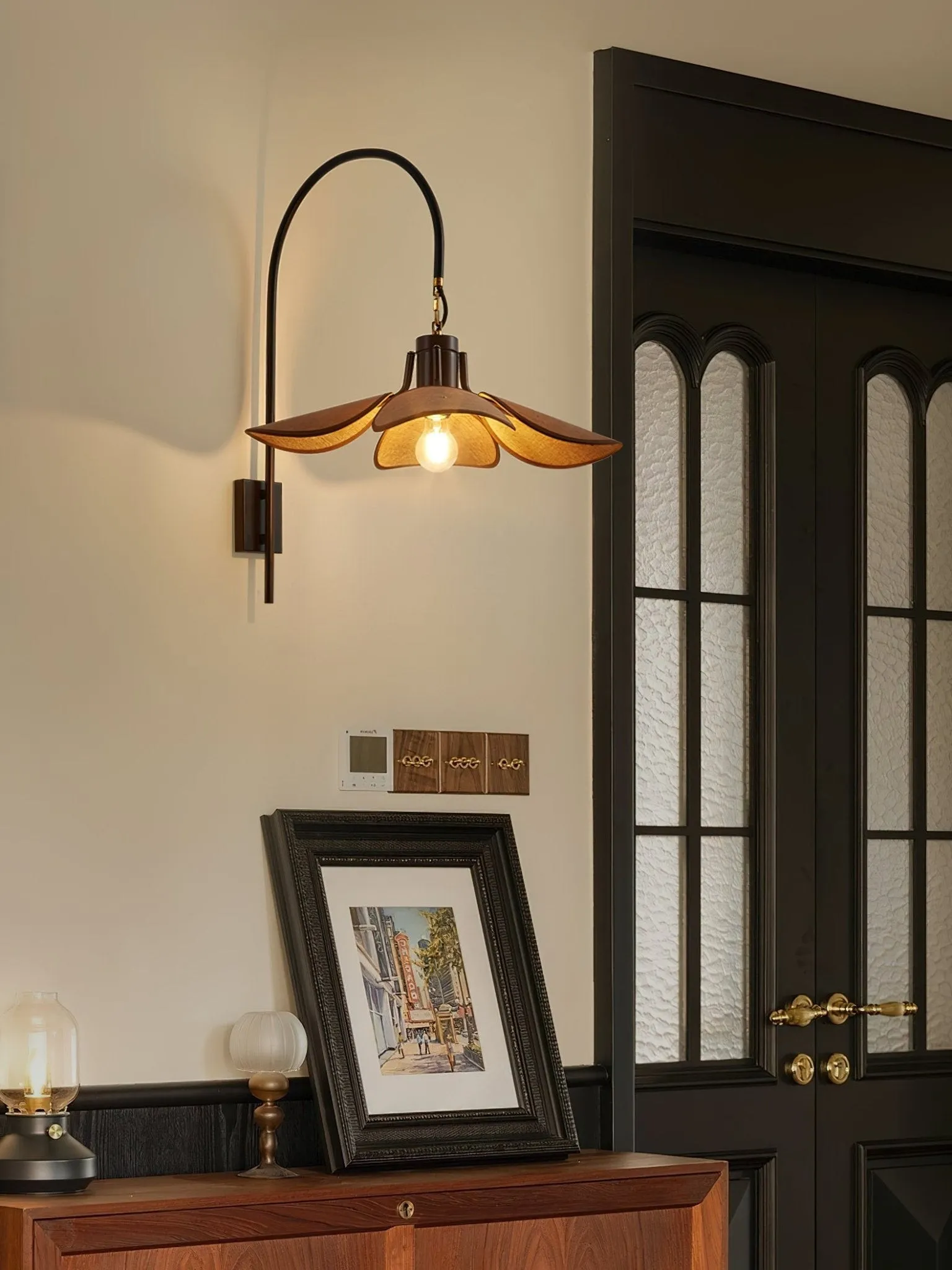 Retro Wabi-Sabi Style Petal Bloom Wall Lamp KL573