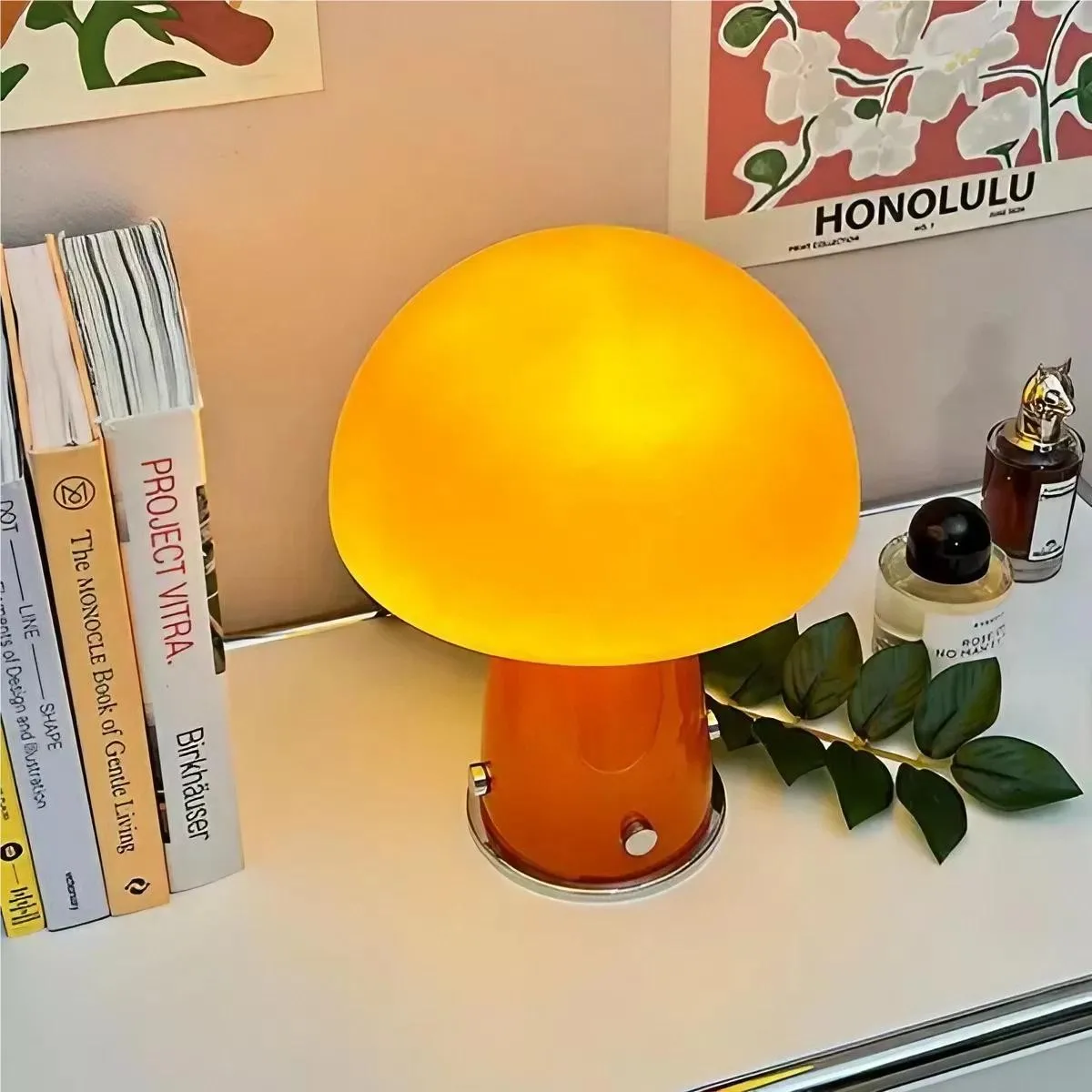 Modern Bauhaus Glass Mushroom Table Lamp KL40