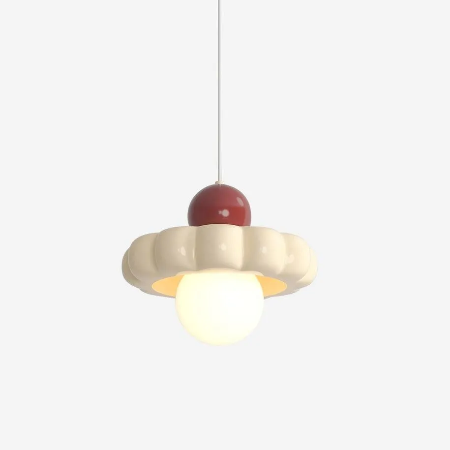 Cream Style Long Line Pumpkin Texture Pendant Lamp KL294