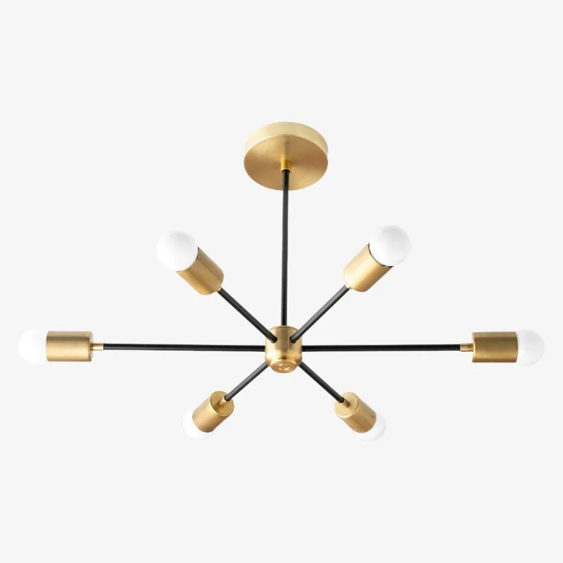 Mobilux Line Mid Century Modern Chandelier - 6 Heads Hanging Light KL1408
