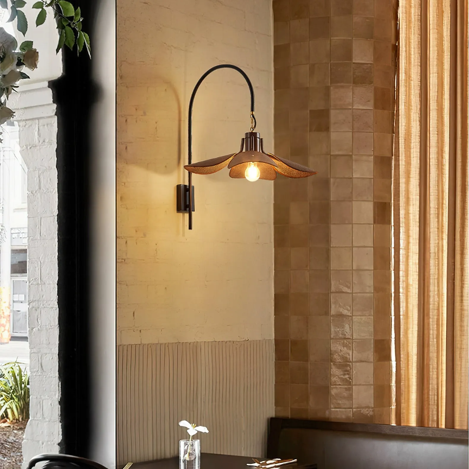 Retro Wabi-Sabi Style Petal Bloom Wall Lamp KL573