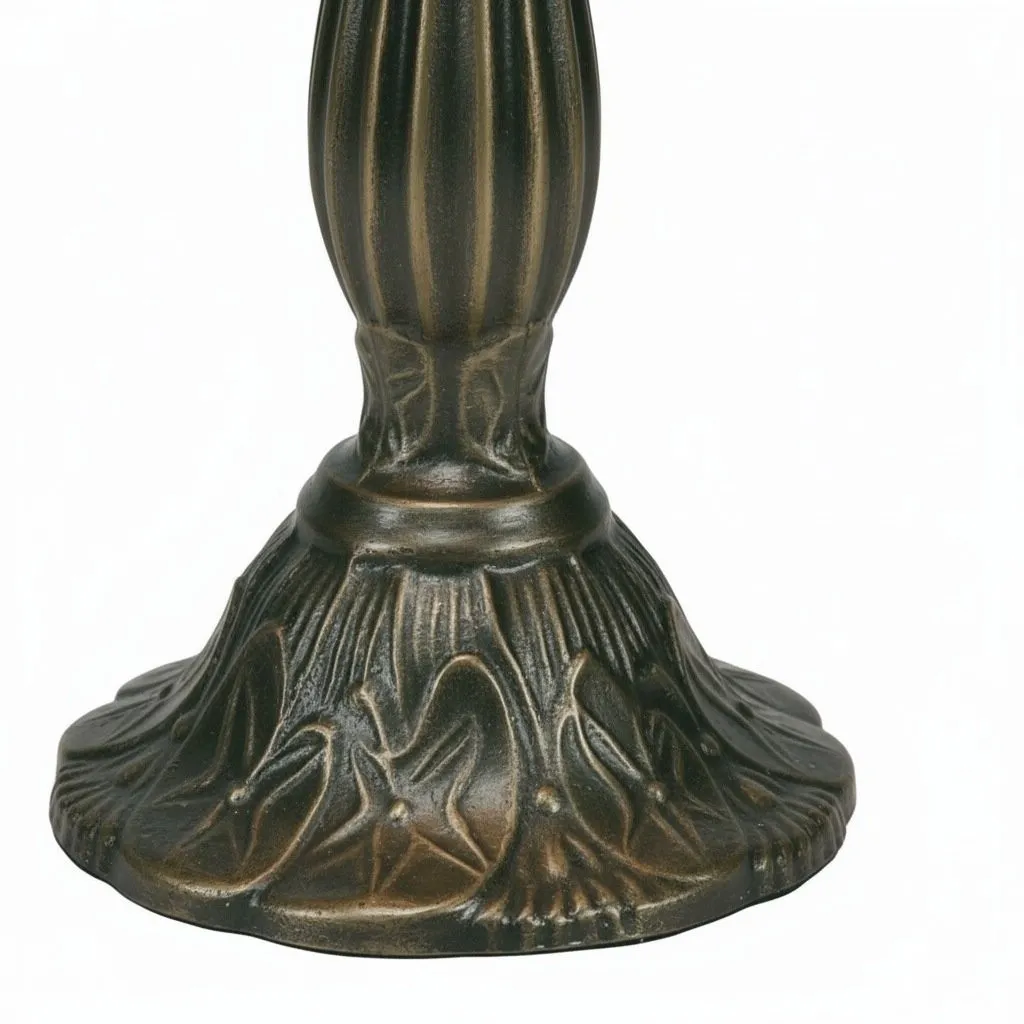 TF Butterfly Table Lamp - Hand-Cut Stained Glass Shade Table Light for Living Room and Bedroom KL1807