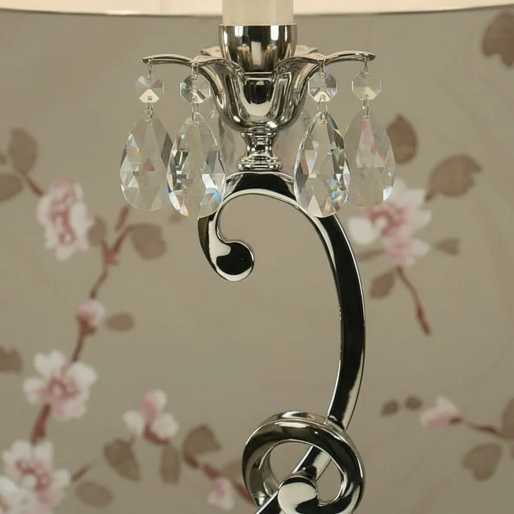 Talonis Decorative Crystal Table Lamp - Curved Metal Style for Home Interiors KL1903
