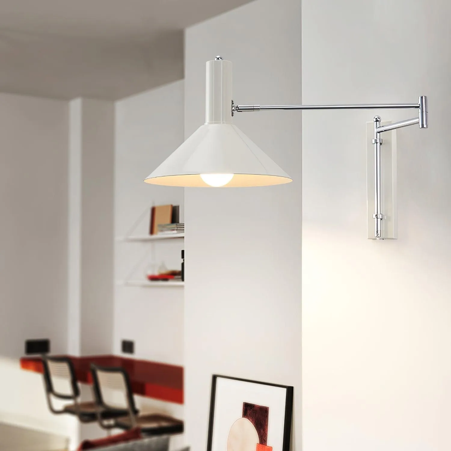 Classic Modern Swing Arm Adjustable Bedside Reading Wall Lamp KL565
