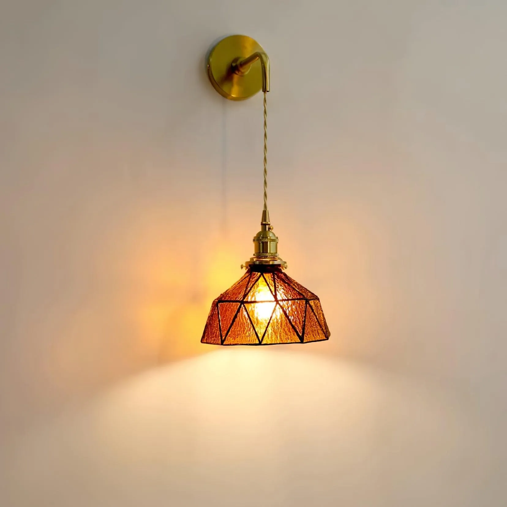 Retro Pastoral Glass Wall Lamp KL613