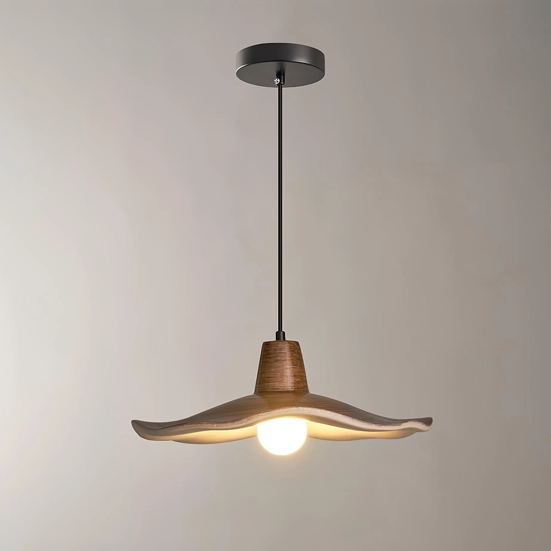 Black Imitation Walnut Wood Grain Kitchen Pendant Lamp KL716