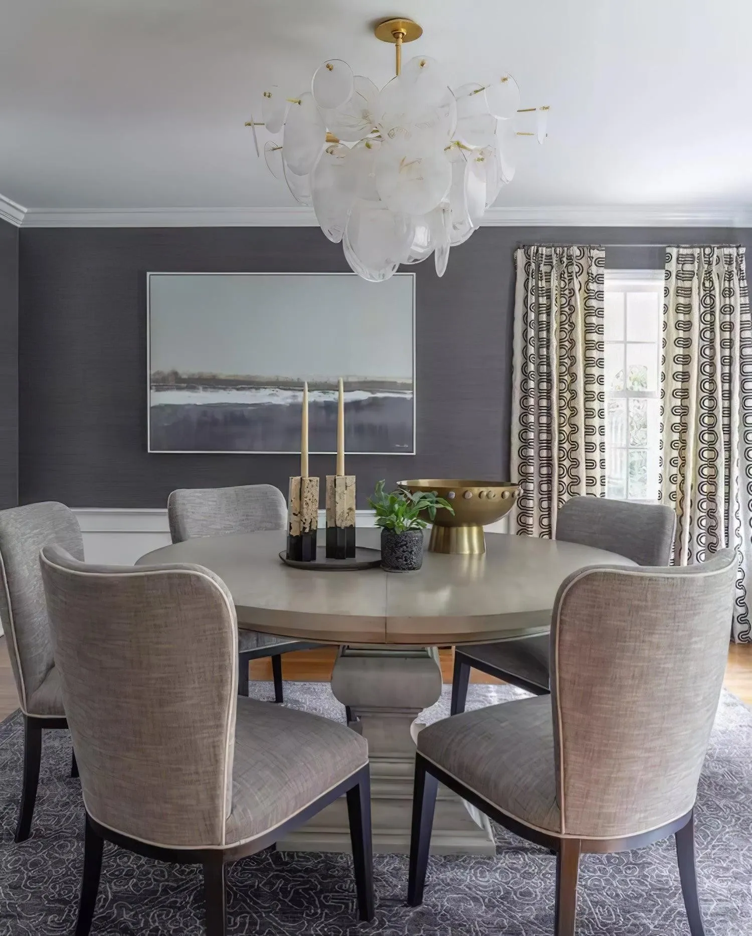 Brass Discs Cascading Chandelier KL260