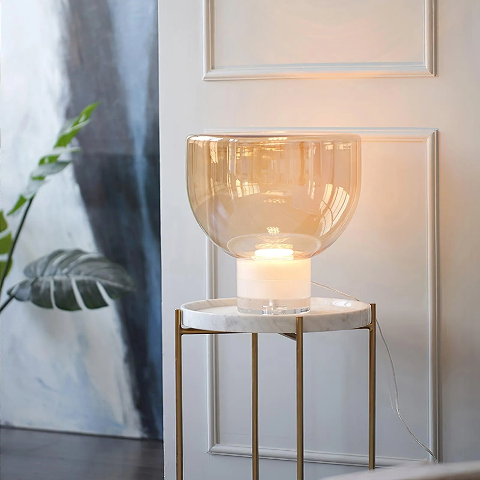 Nordic Simple Modern Luxury Glass Table Lamp For Study Room KL207