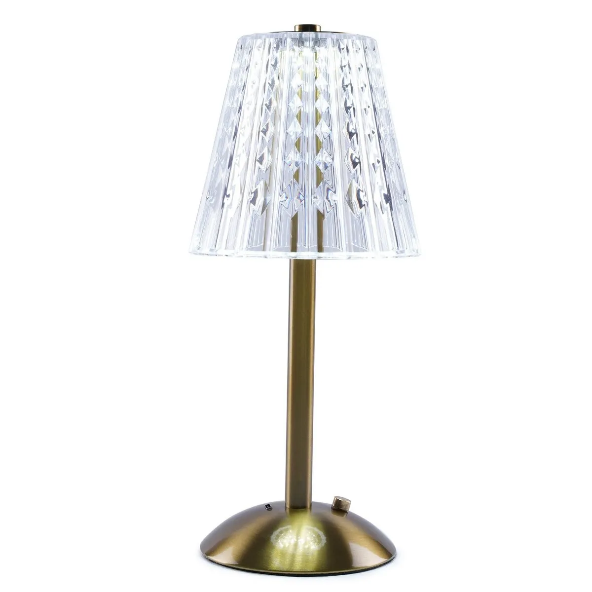 Brass Crystal Cordless Bedside Table Lamp KL72