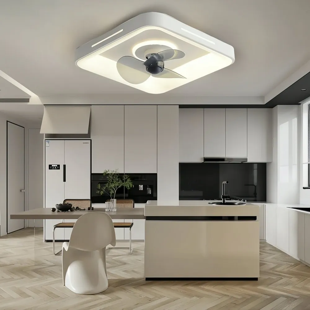 Modern Slient LED Ceiling Fan Light for Bedroom KL931
