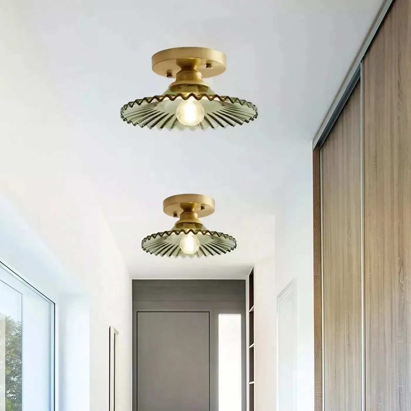 Vintage Design Stained Glass Ceiling Light KL65