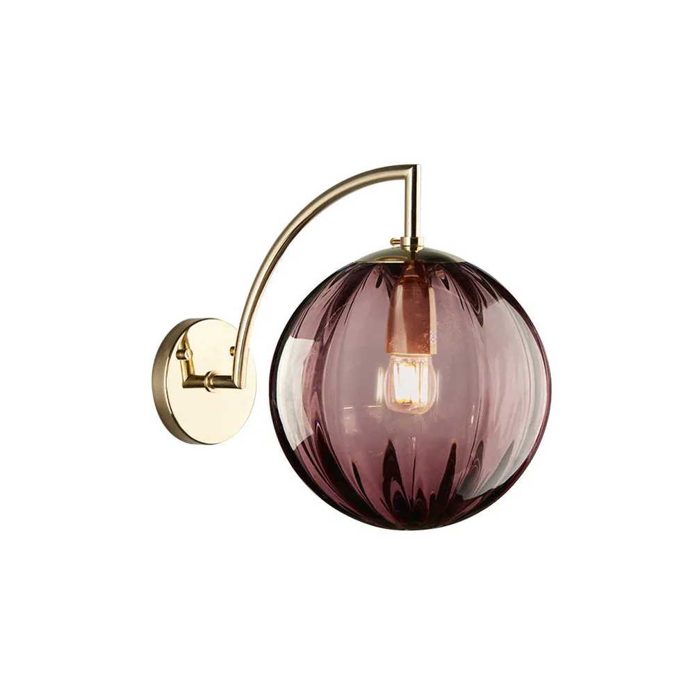 Modern Glass Multi-Color Spherical Gold Lamp Pole Wall Lamp KL502