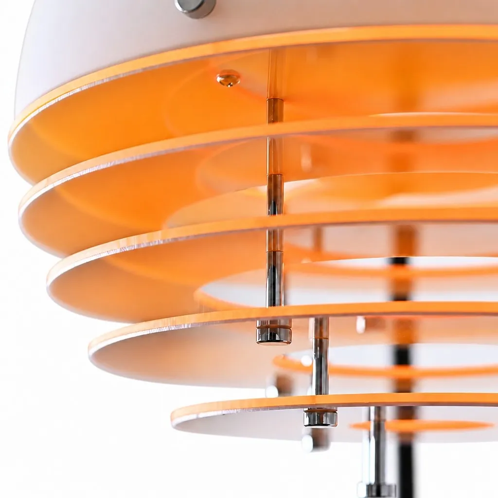 Afterglow Sunset Curved Floor Lamp - Vintage Glass Shade for Bedroom A49