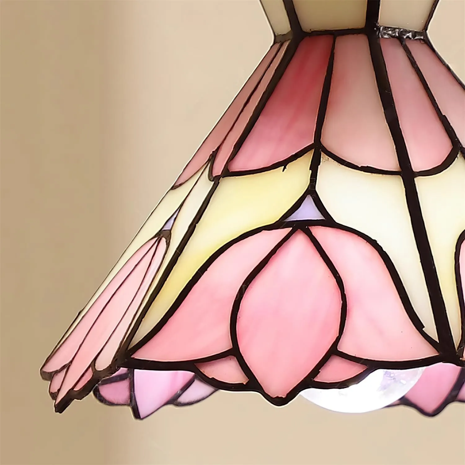 Sevra Decorative Glass Metal Pendant Light - Floral Pendant Lamp for Kitchen Island and Entryway KL2125