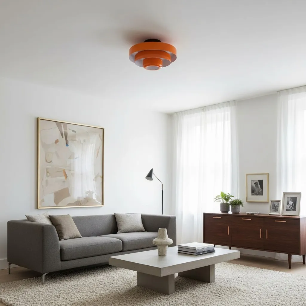 Three-Tier Bauhaus Ceiling Lamp - Bold Colors Ceiling Light for Bedroom or Lounge KL885