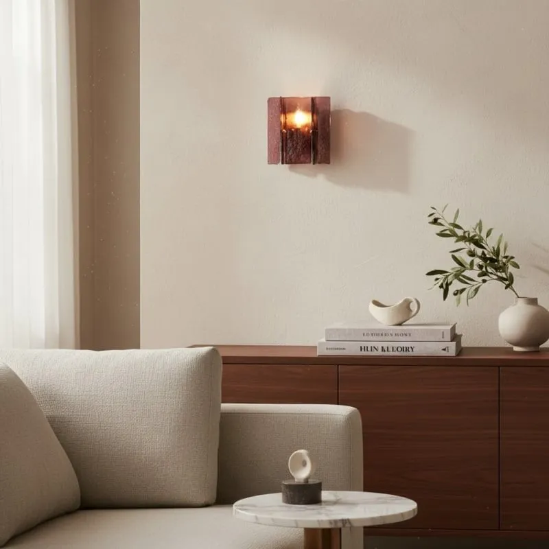 Lumiridge Wall Sconce - Modern Minimalist Metal and Glass Light for Living Room KL2133