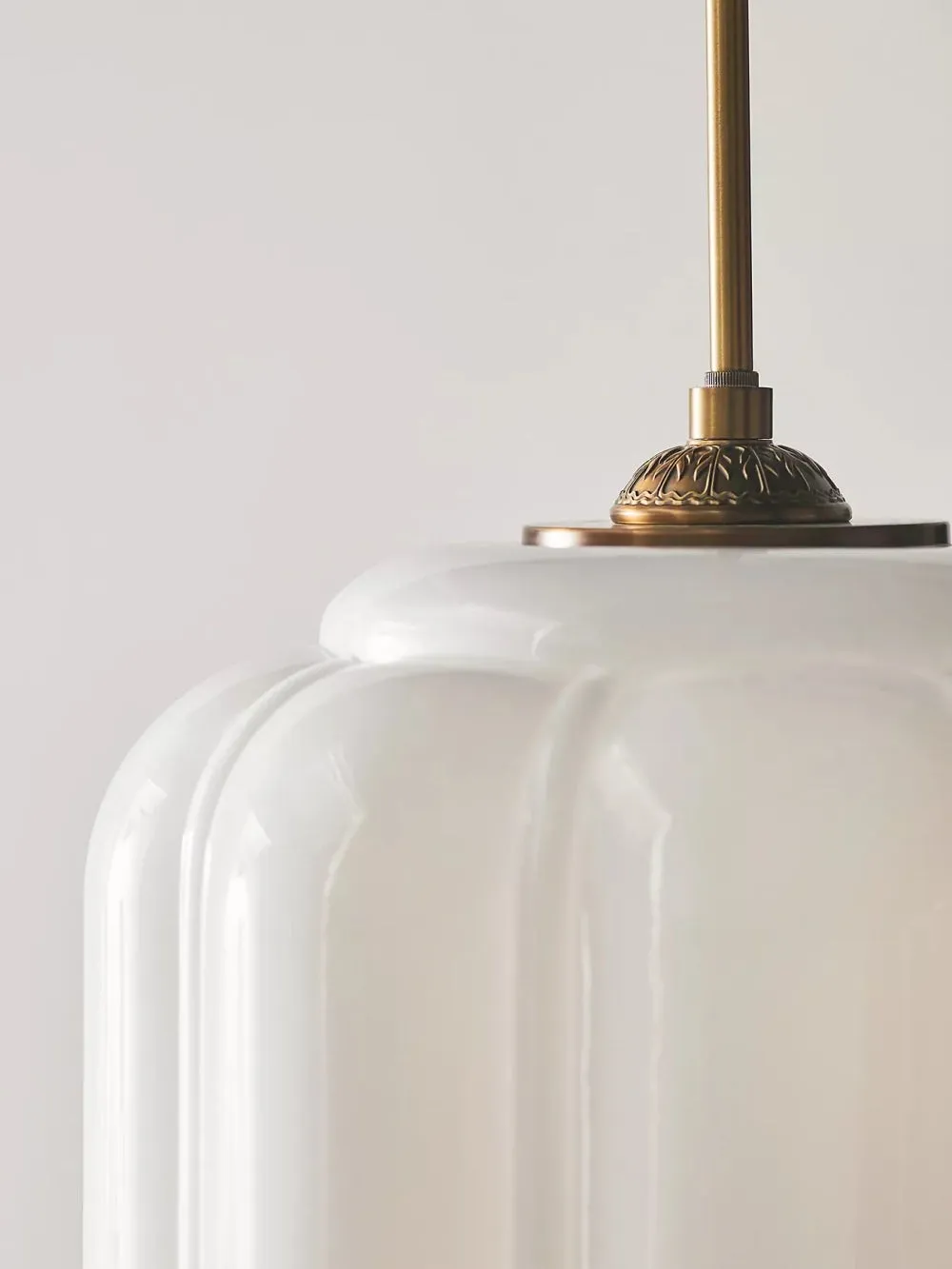 Vintage Eloise Opal Glass Pendant Light KL926