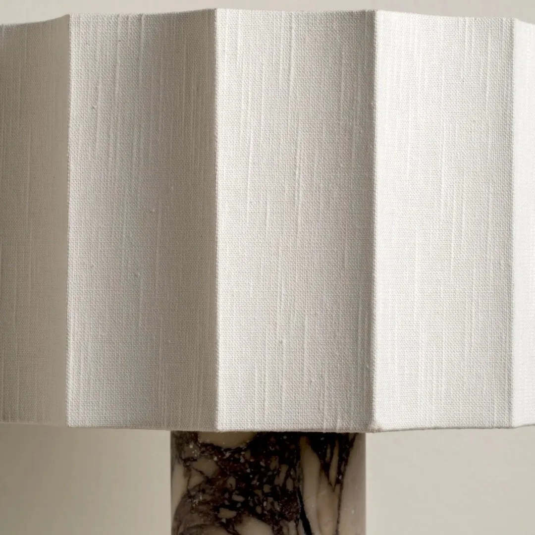 Cavilon Fan Shaped Linen Table Lamp - Modern Lighting for Living Room Decor KL2037