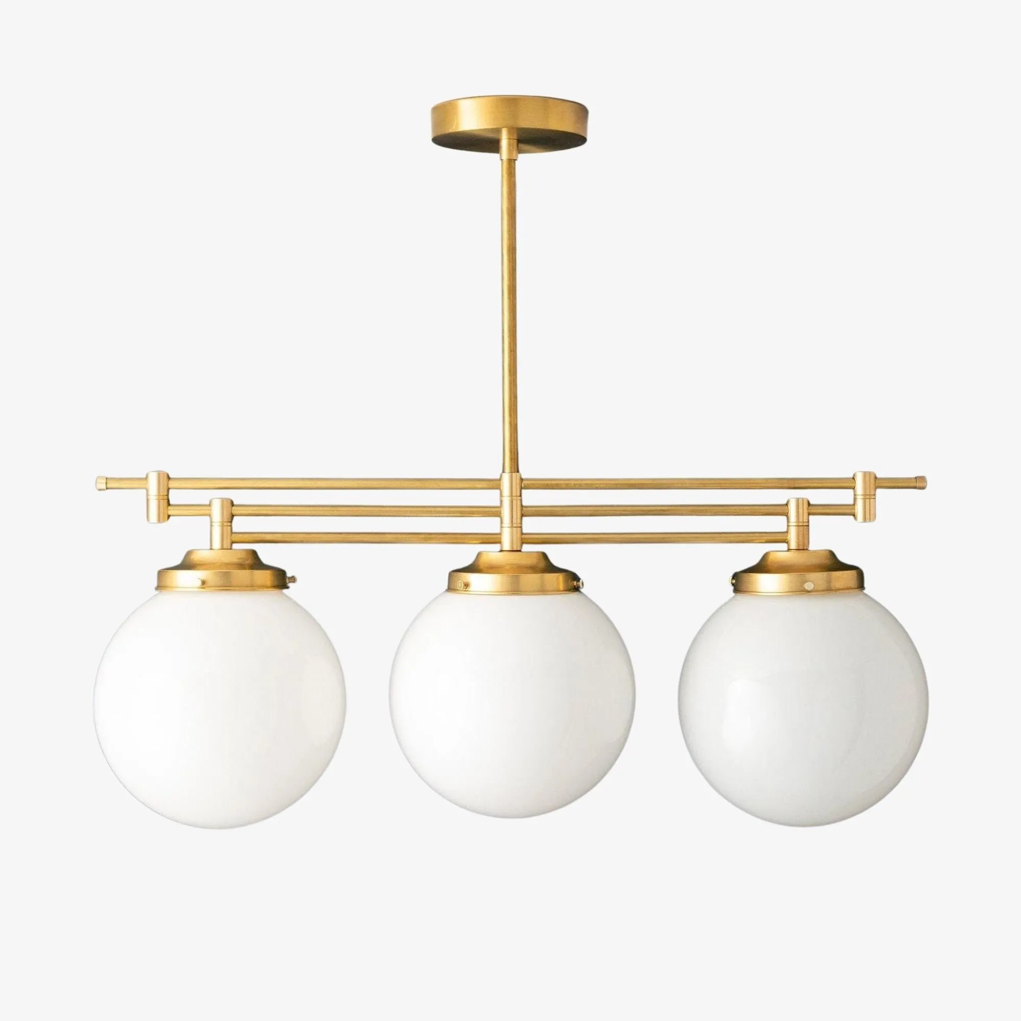 Glorica Glass Frosted Globe Pendant Light - Art Deco Hanging Light for Home KL1493